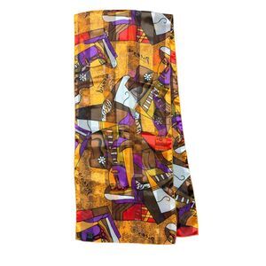 Vintage Pablo Picasso Abstract Colorful Print Cubist Art Womens Scarf Polyester